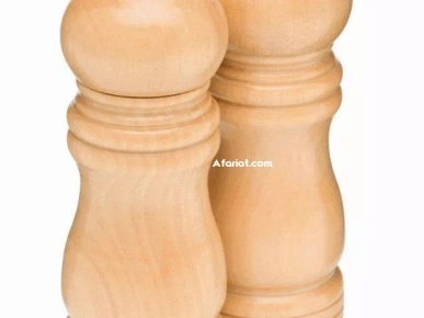 Set de salière & moulin à poivre en bois 2PC 13 cm