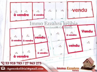 A VENDRE Un lotissement à Ezzahra-Hammem Ghezaz A VENDRE Un lotissement à Ezzahra-Hammem Ghezaz