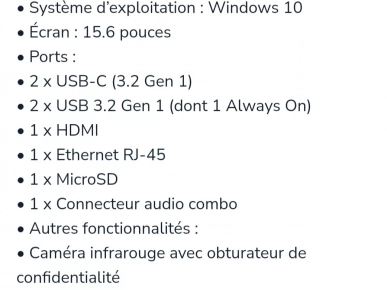 Lenovo Thinkpad L15 Gen 3 -RAM 16 -12ème génération -  core I5