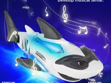 Robot Shark Toy with LED Lights and Music