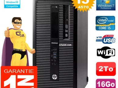 4 pc complet HP ProDesk 400 G3 / i5 4è Gén / 4 Go avec  switcheu