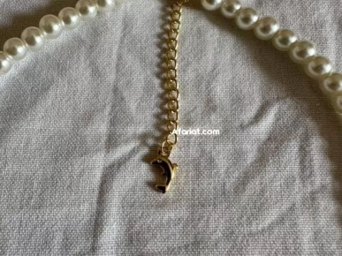 Collier en acier inoxydable avec des perles de bonne qualité 