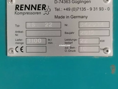 Compresseur à vis de 22 kW Renner