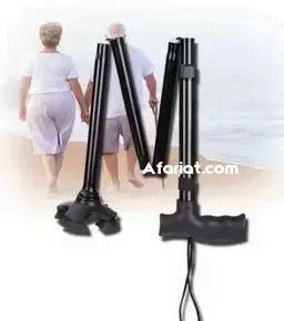 Canne de marche pliable avec lumière LED
