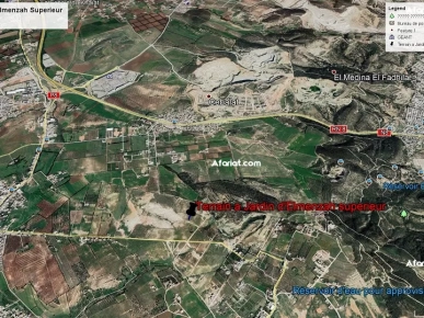 Terrain nu dominant un bel emplacement a Jardin d'Elmenzah 3 Terrain nu dominant un bel emplacement a Jardin d'Elmenzah 3
