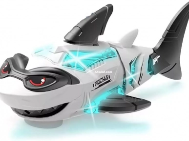 Robot Shark Toy with LED Lights and Music
