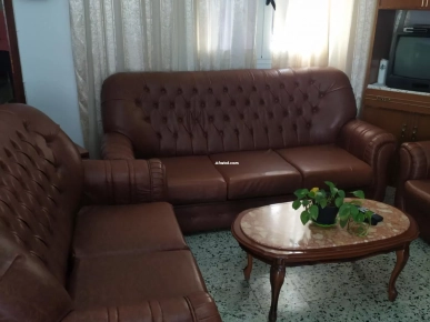 Salon 7 places + table marbre