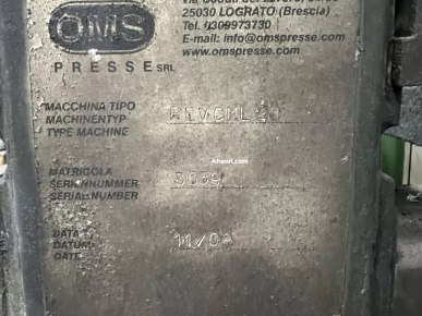 DIE CASTING MACHINERY OMS 650 TON