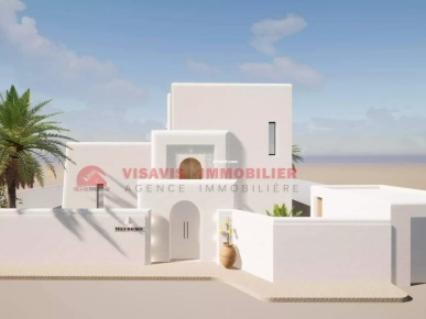 VILLA AVEC PISCINE - TITRE BLEU - ZONE URBAINE - À DJERBA
