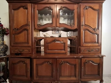 Lot complet mobilier intérieur – Canapé cuir+table bois+buffet...