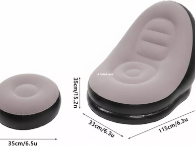 Canapé Gonflable Confortable avec pouf