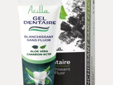 GEL DENTAIRE ACILLA A L'ALOE VERA ET AU CHARBON ACTIF 115ML GEL DENTAIRE ACILLA A L'ALOE VERA ET AU CHARBON ACTIF 115ML
