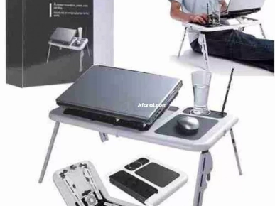 Table E-Table pour PC portable + Ventilateur de Refroidissement