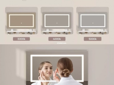 Coiffeuse moderne avec miroir LED