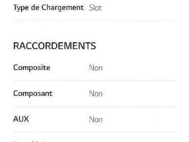 chaîne lg+ plusieurs types de baffles