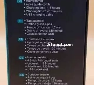 Tondeuse professionnelle pour hommes VGR