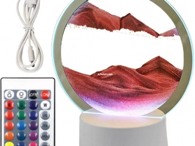 Lampe de table d'art de sable mobile