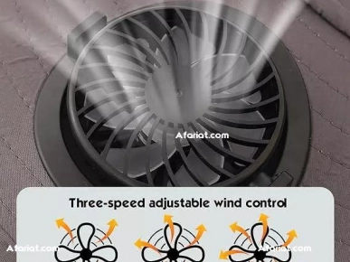 chapeau de soleil à large bord avec ventilateur intégré