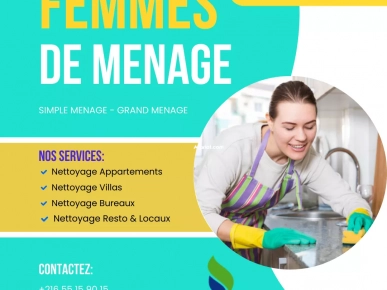 FEMME DE MENAGE POUR NETTOYAGE PROFOND  A BOUMHEL FEMME DE MENAGE POUR NETTOYAGE PROFOND  A BOUMHEL