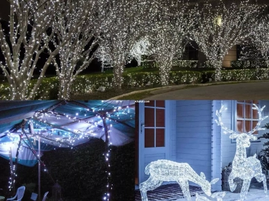 Guirlande de fête lumineuse décoratif 100 LED - 10M blanc