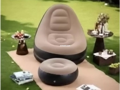 Canapé Gonflable Confortable avec pouf