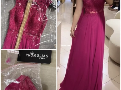 Robe longue Rose Promulias Paris