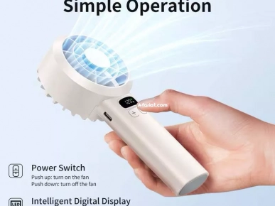 Ventilateur Portable À Main rechargeable avec écran numérique