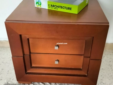 Chambre à coucher bon prix : Lit double+2tables de nuit +commode