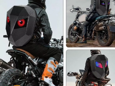 Sac à dos avec yeux LED avec Bluetooth