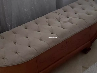 chambre à couché en bois sans dressing