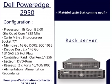 Liquidation  4 serveur Dell Poweredge 2950 Liquidation  4 serveur Dell Poweredge 2950