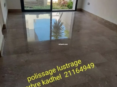 Polissage lustrage  marbre carrelage nettoyage parterre