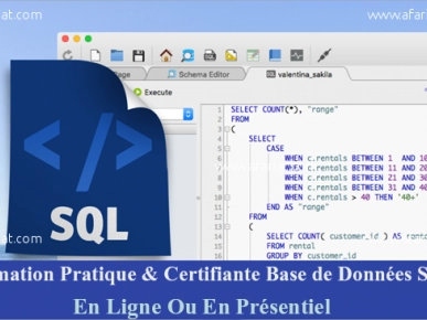 Formation Base de donnée SQL Formation Base de donnée SQL