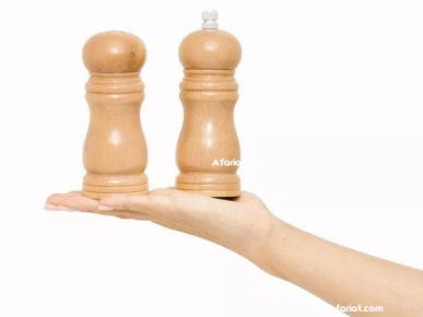 Set de salière & moulin à poivre en bois 2PC 13 cm