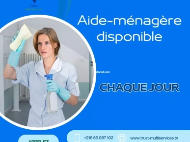 Faites confiance à notre femme de ménage à la journée au Bardo Faites confiance à notre femme de ménage à la journée au Bardo