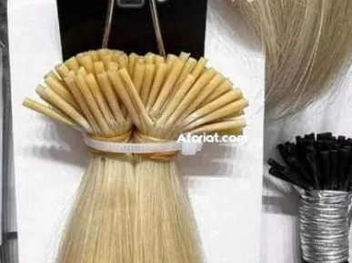 cheveux 100 humains longueur 70 cm couleur blond platine