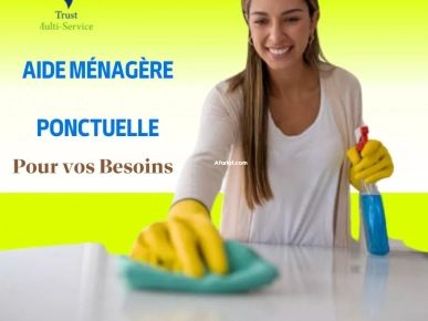 Femme de ménage disponible à Mornaguia – À partir de 60 DT/jour Femme de ménage disponible à Mornaguia – À partir de 60 DT/jour