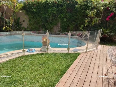 Garde corps de piscine aluminium et verre securit