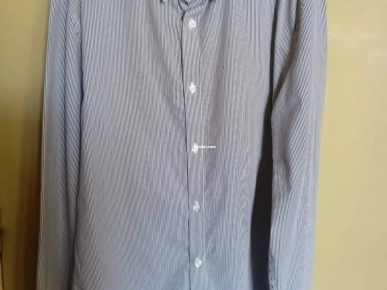 Chemise marque HM rayures bleu