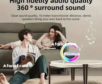 Lampe LED -haut-parleur Bluetooth chargeur sans fil  radio réveil