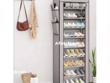 Étagère à Chaussures en Tissu à 9 Étages