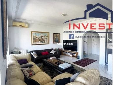 Duplex S+3 avec vue sur mer à Gammarth Supérieur