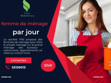 femme de ménage par jour a TUNIS femme de ménage par jour a TUNIS