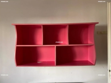 Pack de 5 meubles (2 bureaux, table basse/de nuit, étagère mural)