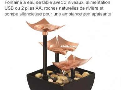 Fontaine de Table Relaxation D'intérieur USB 3V avec Lumière LED