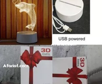 Veilleuse 3D En Forme Dauphin LED