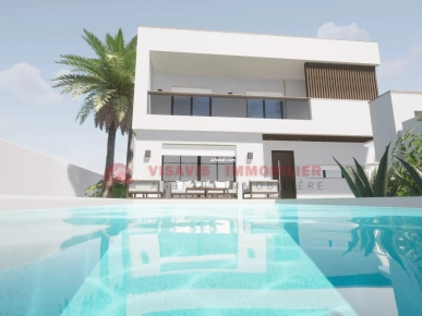 CONSTRUCTION VILLA EN ZONE URBAINE - TITRE BLEU -  DJERBA