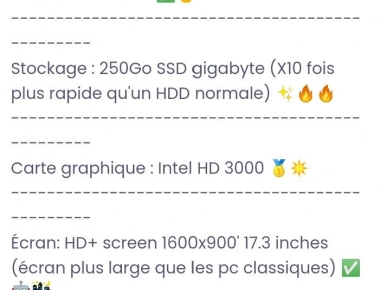 PC HP i7 - 12 RAM - SSD
