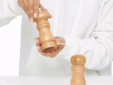 Set de salière & moulin à poivre en bois 2PC 13 cm