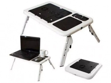 Table E-Table pour PC portable + Ventilateur de Refroidissement